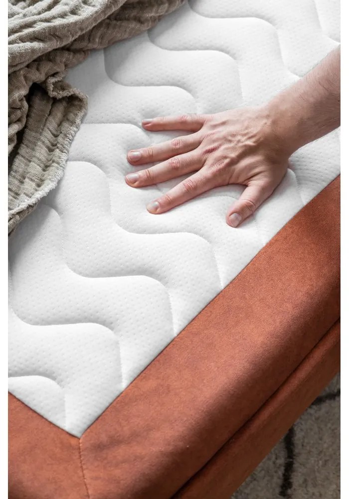 Ceglasta aksamitna rozkładana sofa 225 cm Charming Charlie – Miuform