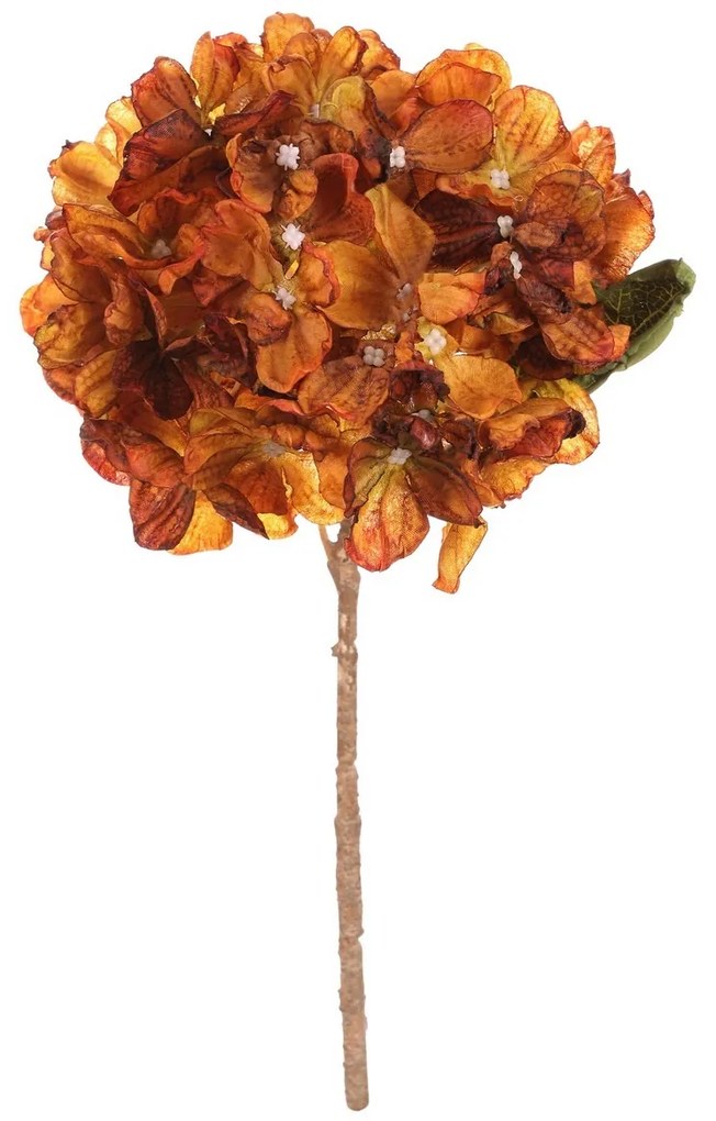Hortensja pomarańczowa - sztuczny kwiat cięty, 62cm