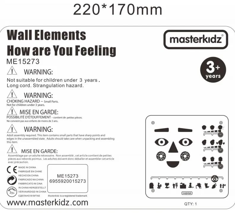 Masterkidz tablica edukacyjna jak się czujesz? nauka emocji montessori