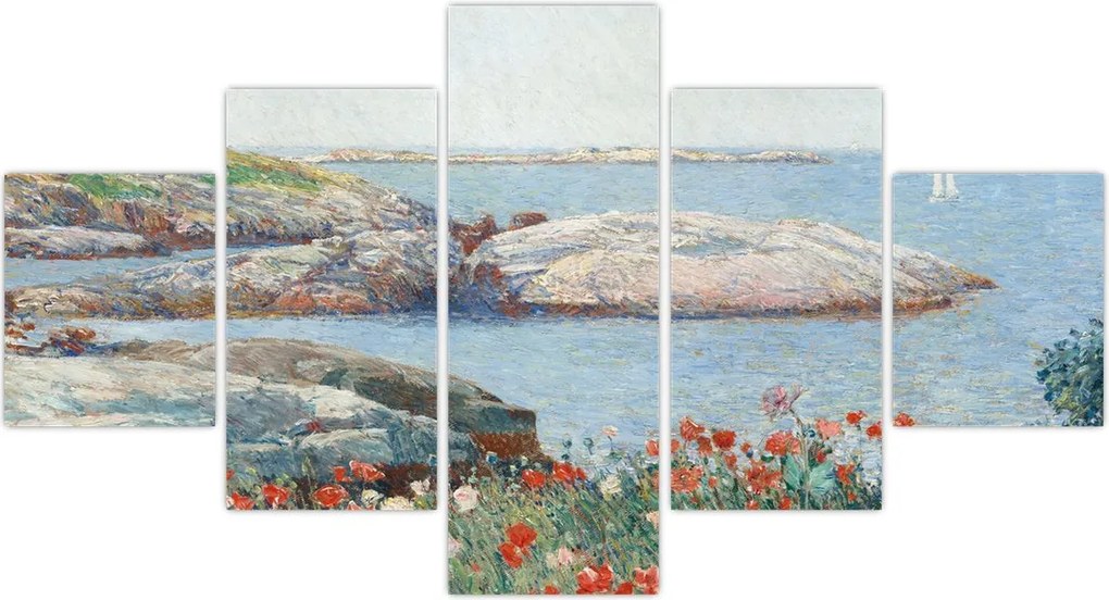 Obraz - Childe Hassam, Poppies,  Isles of Shoals, reprodukcje (125x70 cm)