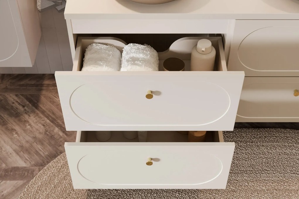 Szafka pod umywalkę DONNA SAND 2S 60cm beż piaskowy COMAD