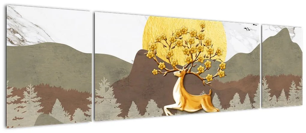 Obraz jelenia (170x50 cm)