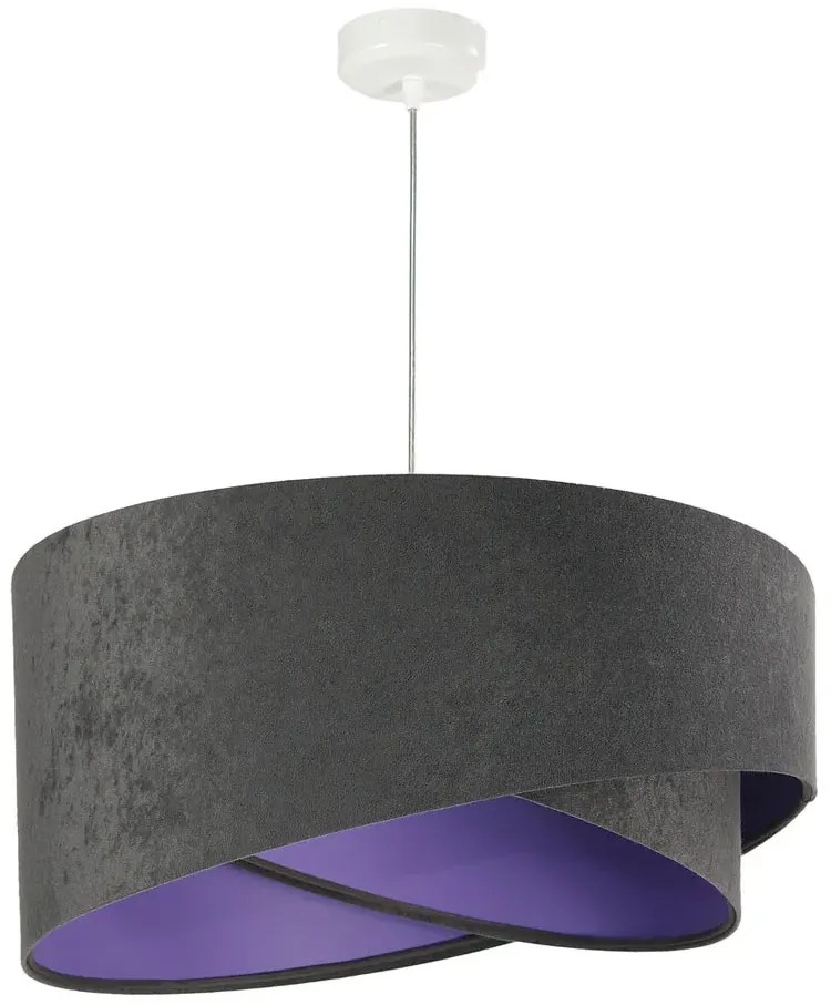 Grafitowo-fioletowa skandynawska lampa wisząca - 23X EX991 R4-S44