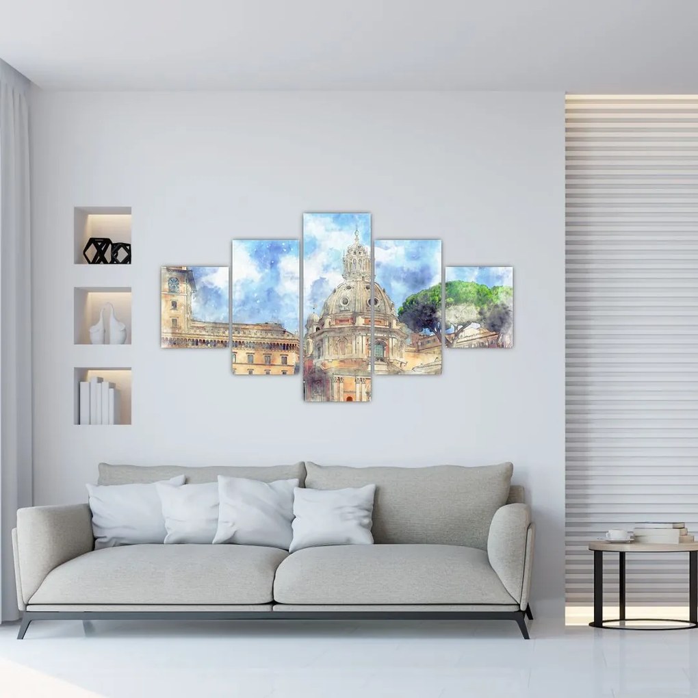 Obraz - Kościół Santa Maria di Loreto, Rzym, Włochy (125x70 cm)