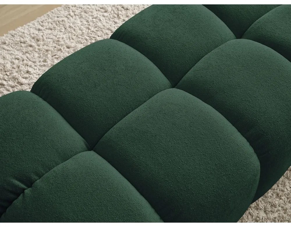 Zielony podnóżek z materiału bouclé Everest – Bobochic Paris