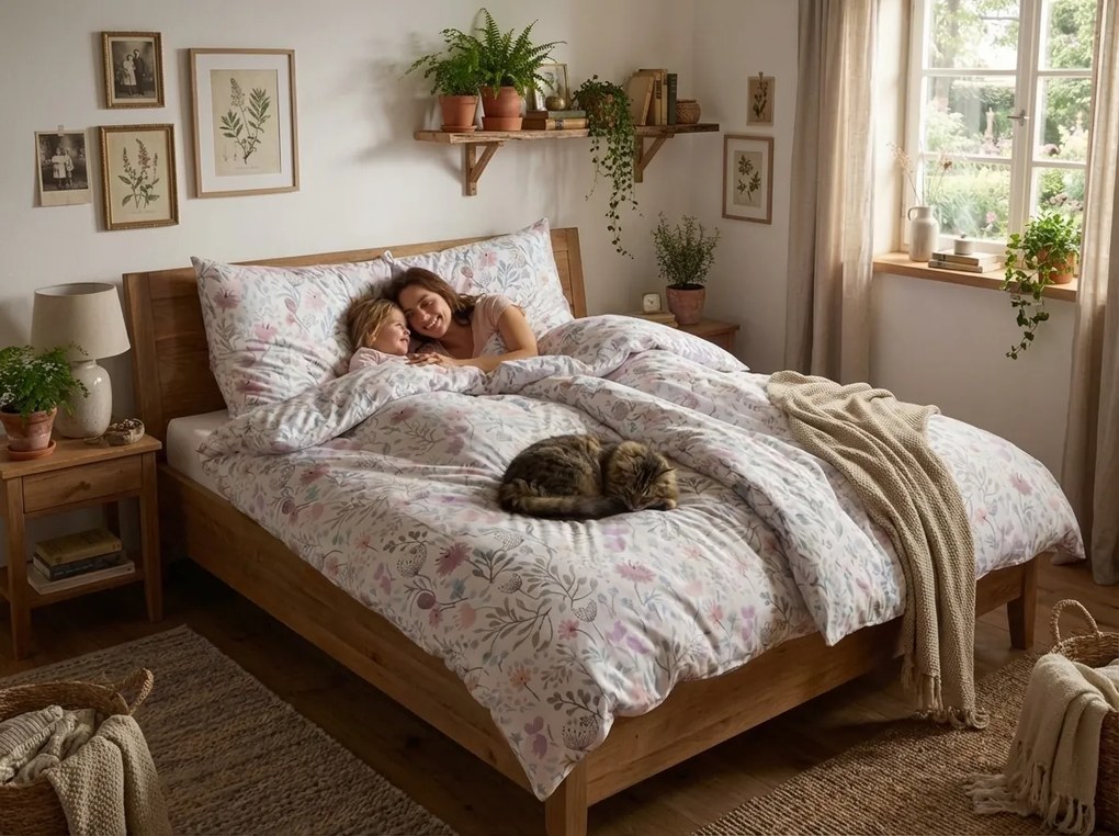 PrzytulneMieszkanie.pl PrzytulneMieszkanie.pl Pościel z bawełny Renforcé FLORENO biała kieszeń hotelowa Rozmiar pościeli: 70 x 90 cm | 140 x 200 cm