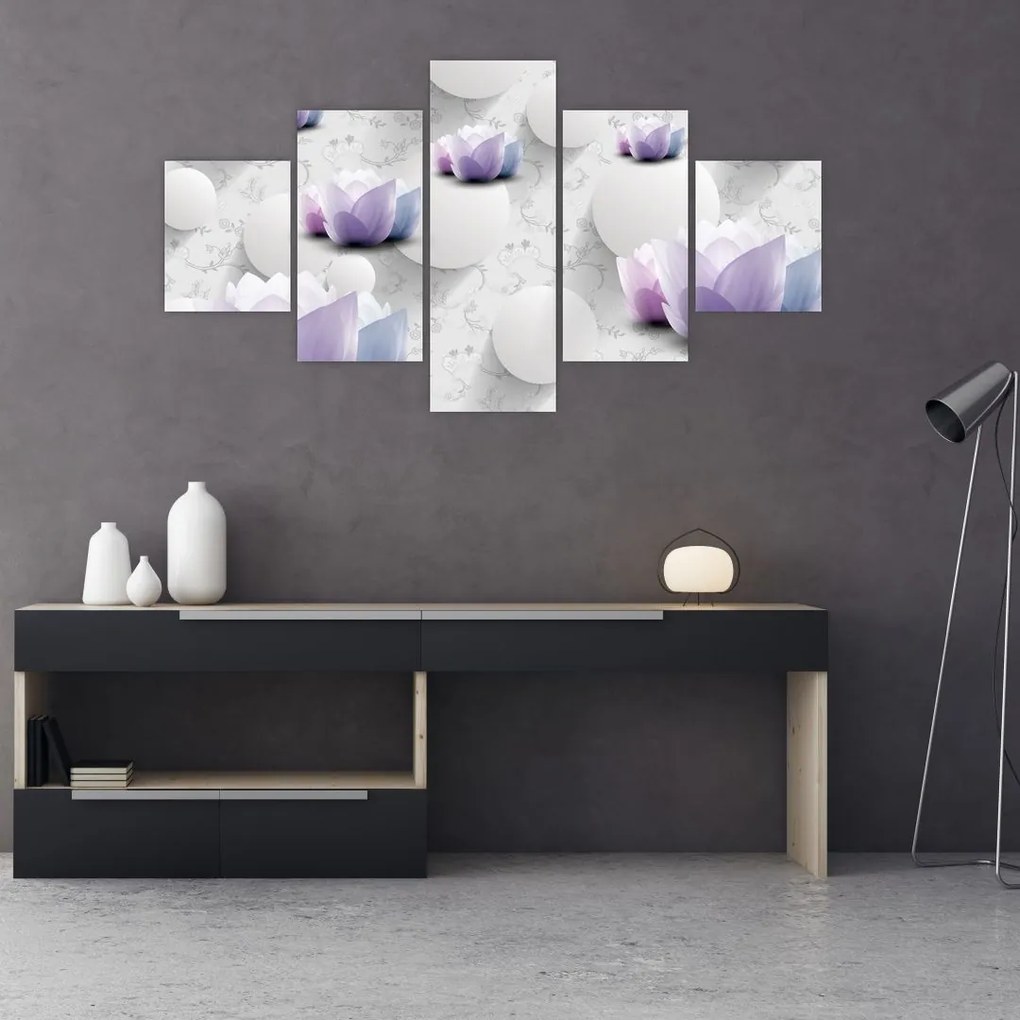 Obraz z kwiatami (125x70 cm)