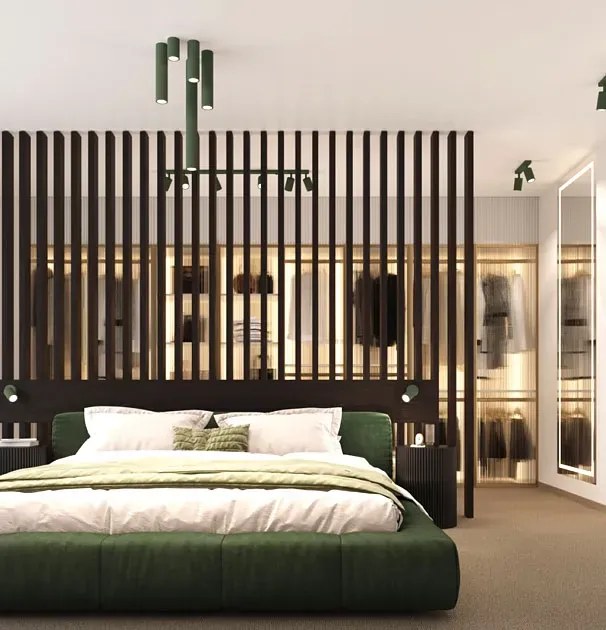 Zielona nowoczesna lampa sufitowa tuba S3-Z84