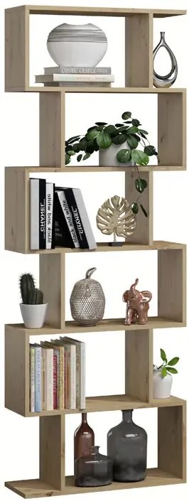 Młodzieżowy regał z półkami dąb artisan - Tiston 5X
