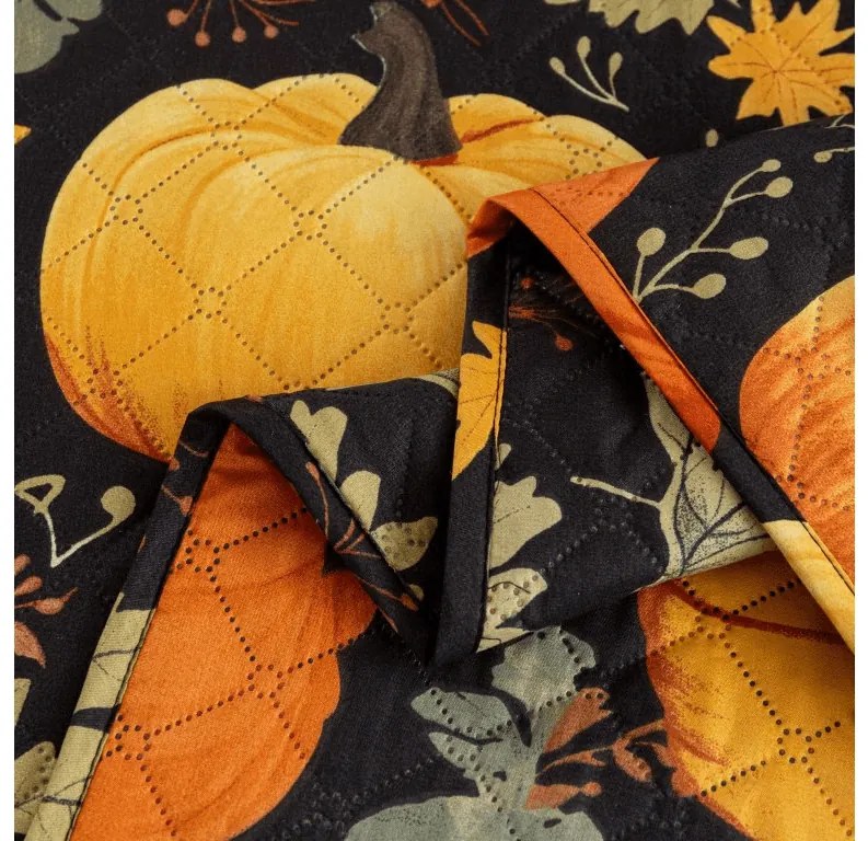 Narzuta na łóżko ORANGE PUMPKINS, kolorowy Rozmiar: 220 x 240 cm