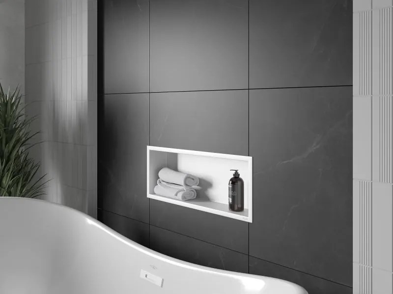 Mexen X-Wall-R półka wnękowa z kołnierzem 60 x 20 cm, biała - 1920602010