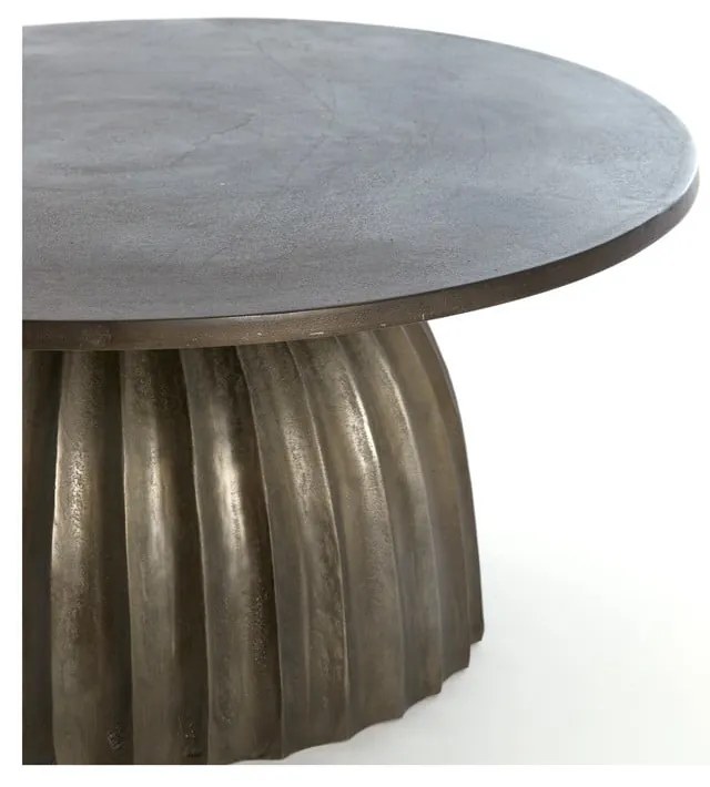 Metalowy okrągły stolik ø 70 cm Veglia – Light &amp; Living