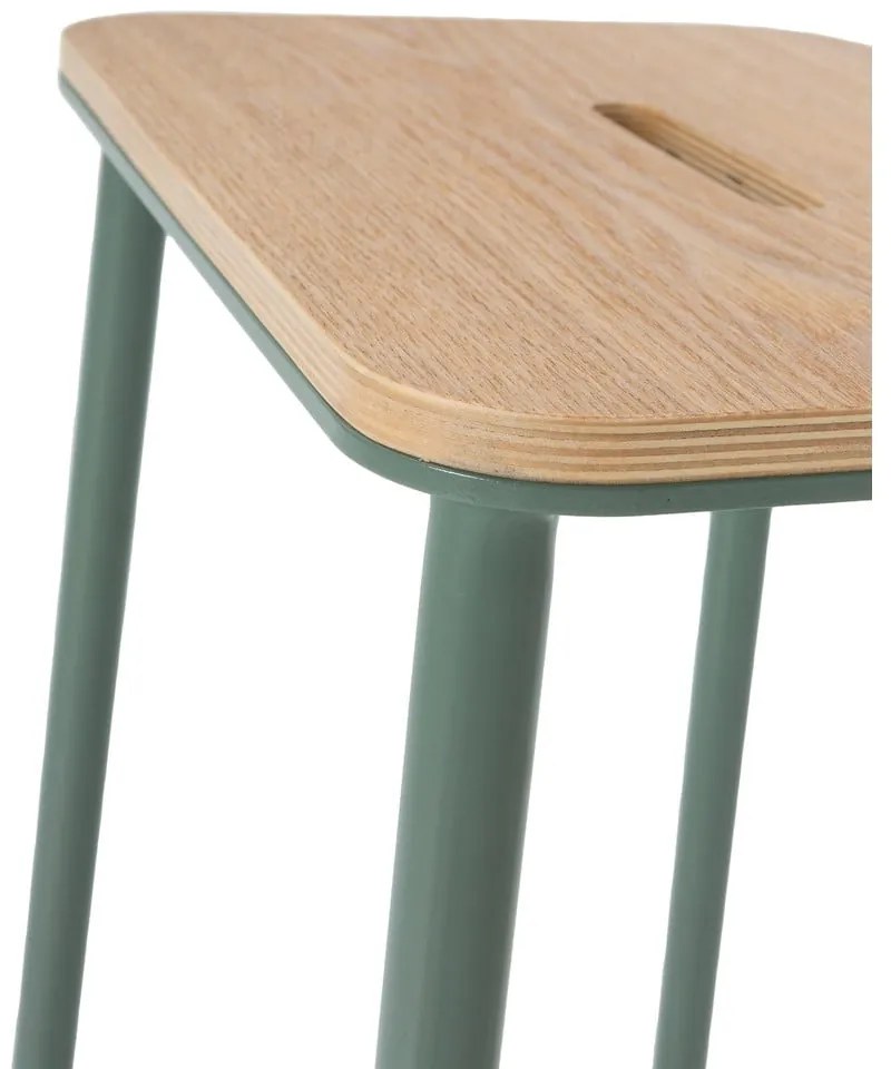 Zielone hokery zestaw 2 szt. (wysokość siedziska 65 cm) Abba – Marckeric