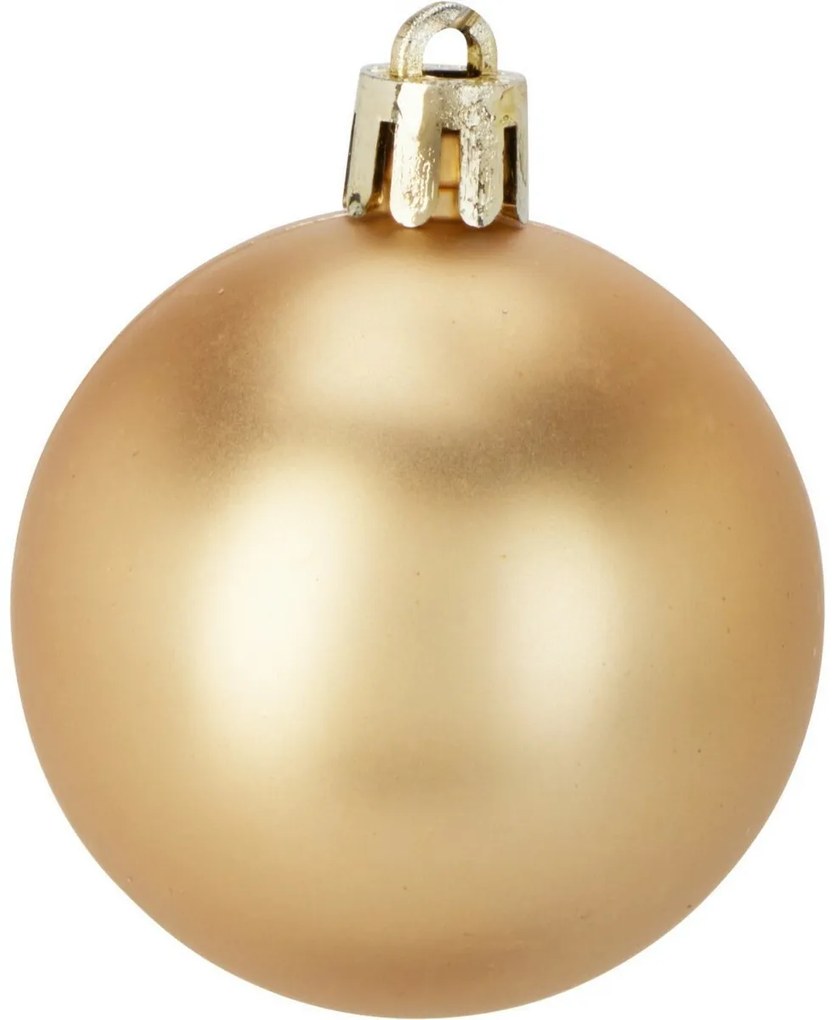 Zestaw 16 szt.ozdób świątecznych Festive Sparkles, złoty, śr. 5 cm, plastik