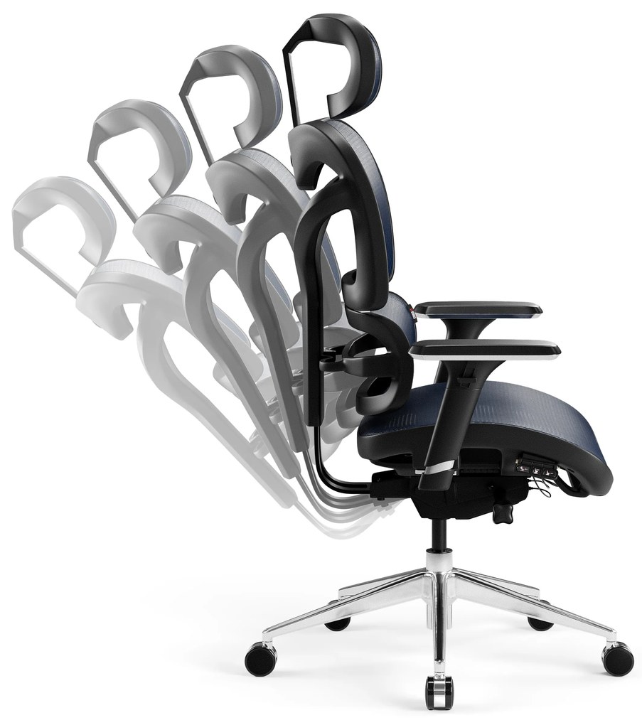 Fotel ergonomiczny Diablo V-Commander: Czarno-Niebieski