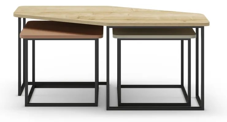 Stoliki zestaw 3 szt. 60x111,5 cm Zoya – Marckeric