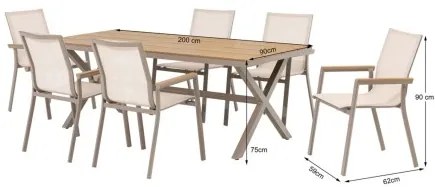 Zestaw MERAN - 7-elementowy zestaw obiadowy do ogrodu