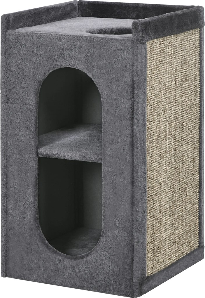 PawHut Drapak Beczkowy 81cm Wieża z Jaskiniami dla Kota Brązowy | Aosom PL