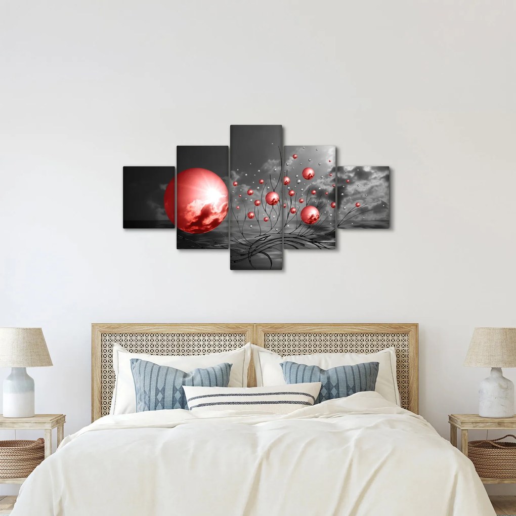 Obraz czerwonych kul (125x70 cm)