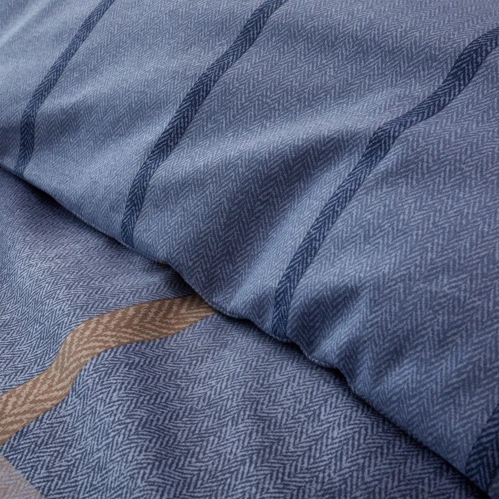 Ciemnoniebieska flanelowa pościel dwuosobowa 230x220 cm Melrose Tweed Check – Catherine Lansfield