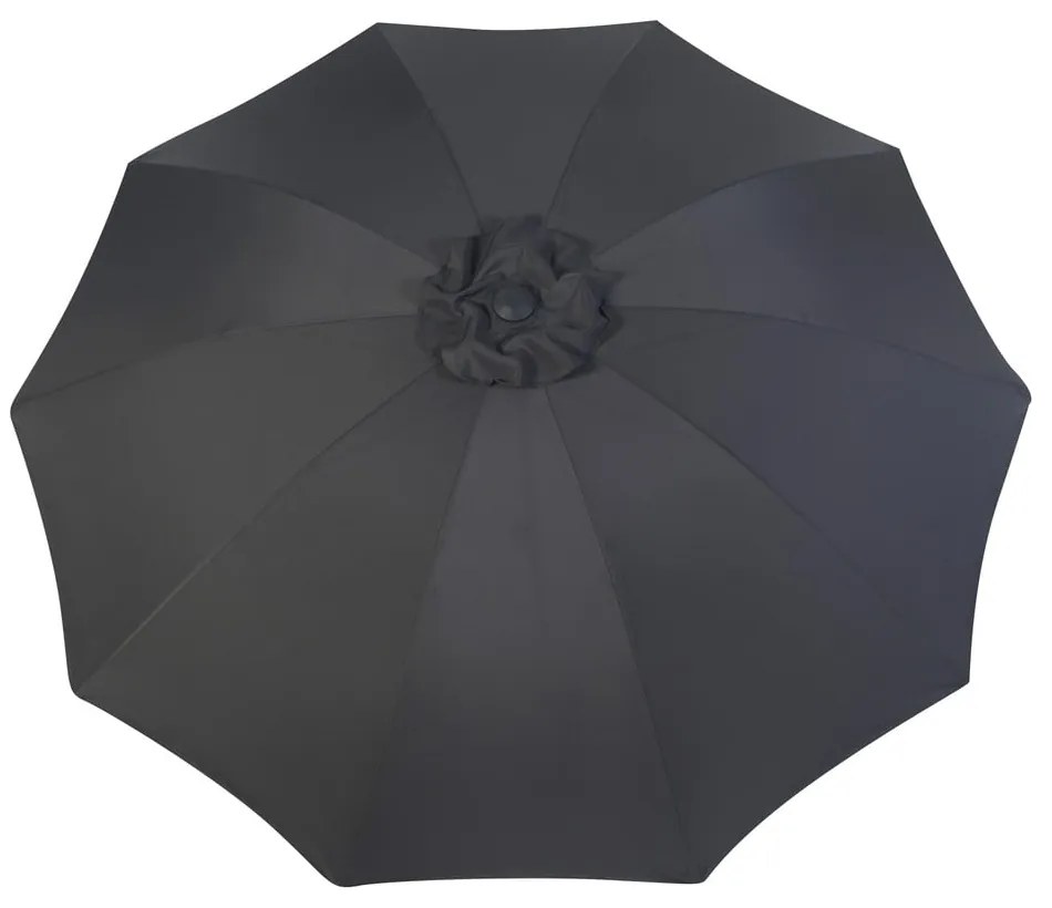 Ciemnoszary parasol ogrodowy ø 270 cm Roja – Rojaplast