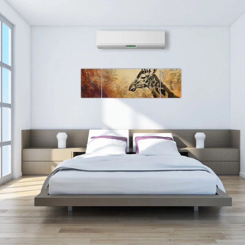 Obraz - Żyrafa, malarstwo (170x50 cm)