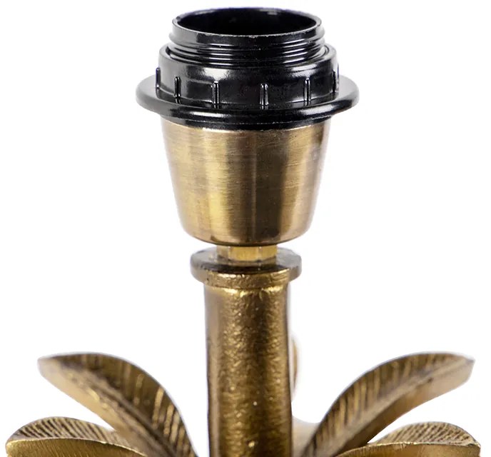Lampa stołowa w stylu art deco brązowa z czarną podstawą bez klosza - Areka ArtDeco Oswietlenie wewnetrzne