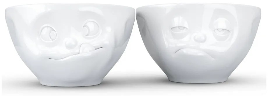 Komplet 2 białych porcelanowych łakomych miseczek 58products, 200 ml