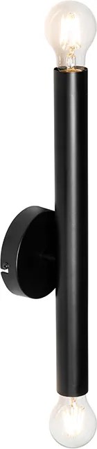 Lampa ścienna art deco czarna 2-światłowa - Tubi