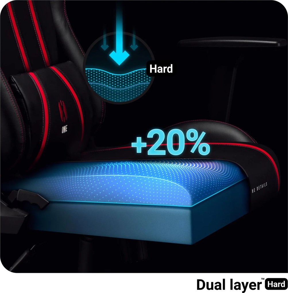 Fotel gamingowy Diablo X-One 2.0 Normal Size czarno-czerwony