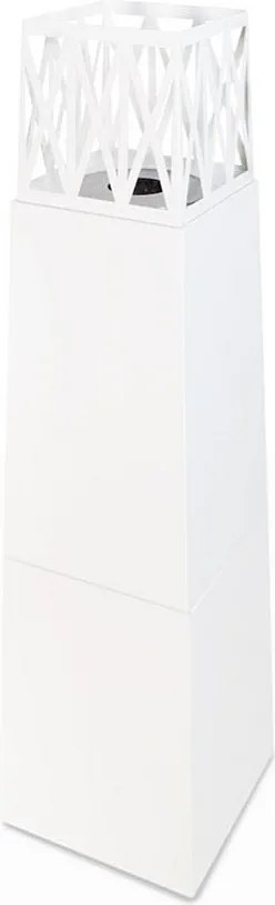 Kominek ogrodowy na bioetanol Vulcano White 40x40x145
