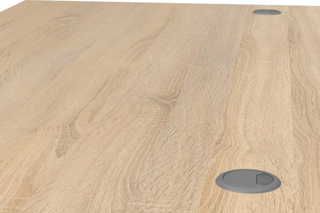 Biurko proste Prima dąb sonoma 120 szare nogi