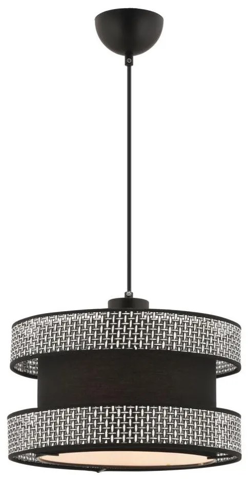 Lampa wisząca na przewodzie HALO 1xE27/60W/230V czarny/szary