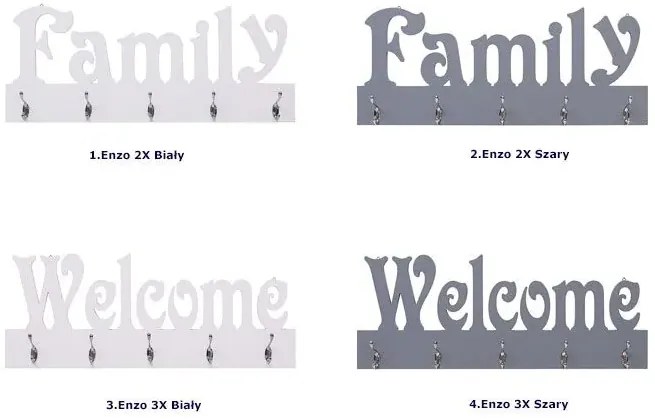 Szary wieszak ścienny na ubrania B1-M51