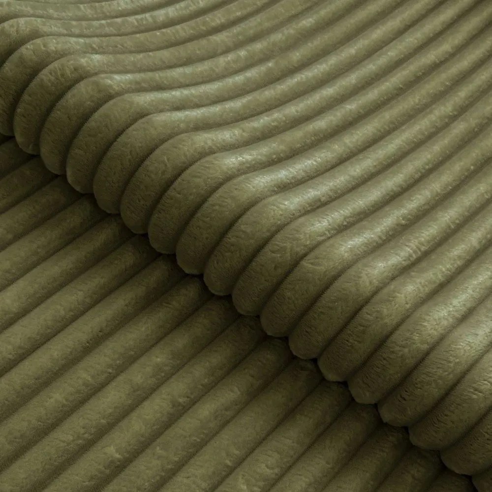 Zielony sztruksowy narożnik (lewostronny/w kształcie litery L) Marbeya – Ropez