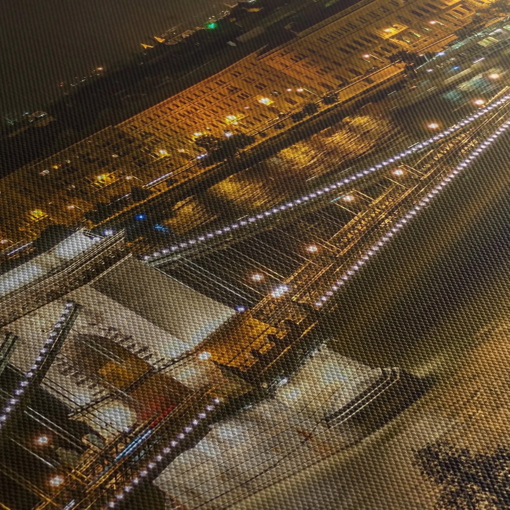 Obraz miasta nocą (170x50 cm)