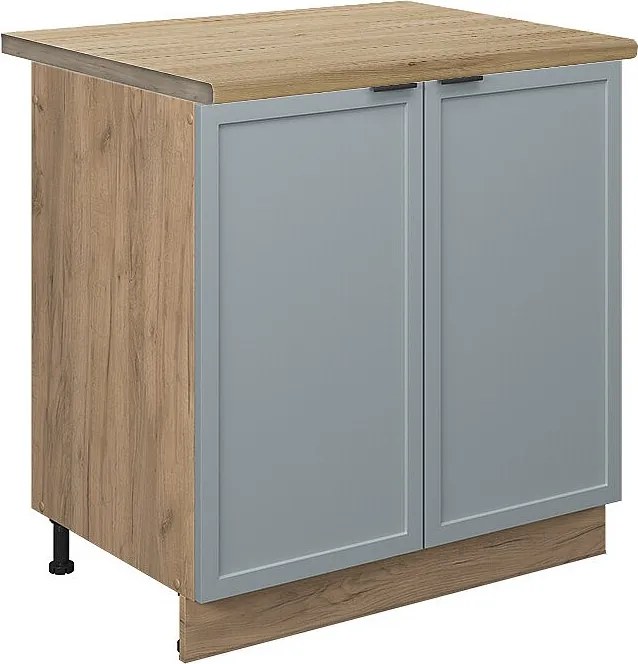 Szafka pod zlew jasnoniebiesko-szary 80x60x82 fame-line