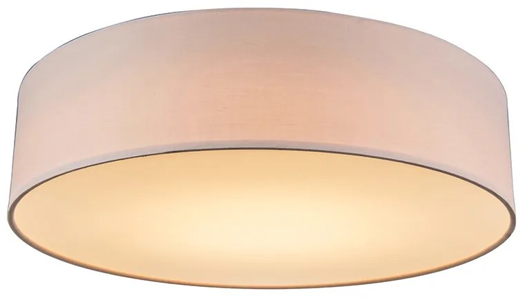 Lampa sufitowa różowa 40 cm z LED - Drum LED Nowoczesny Oswietlenie wewnetrzne