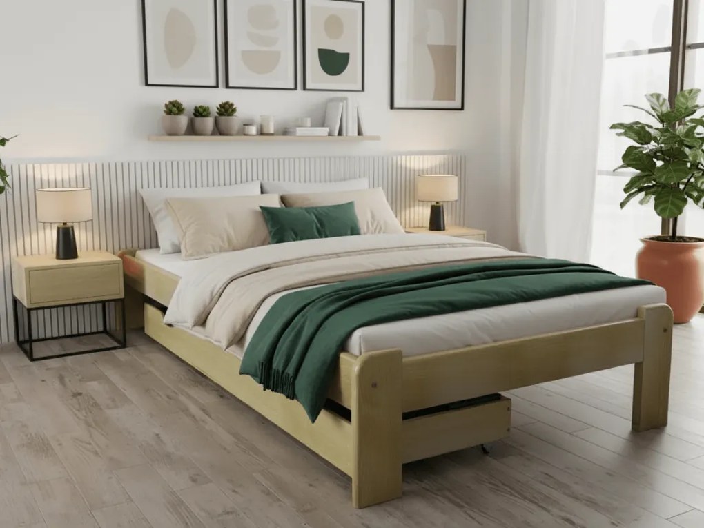 Łóżko ADA 80 x 200 cm, sosna Stelaż: Bez stelaża, Materac: Bez materaca