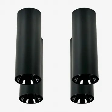 Pack 4 Okrągłych Sufitowych Opraw Led O Średnicy Ø5,7 Cm Z Aluminium Luisiana Czarna & 6 W & 23º & Białe Zimne Światło 4000k - Sklum