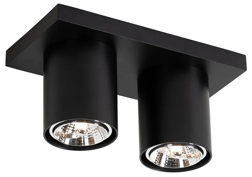 Nowoczesny Plafon / Reflektorek / Spot / Spotow / Lampy sufitowe czarny 2-punktowy - Tubo Nowoczesny Oswietlenie wewnetrzne