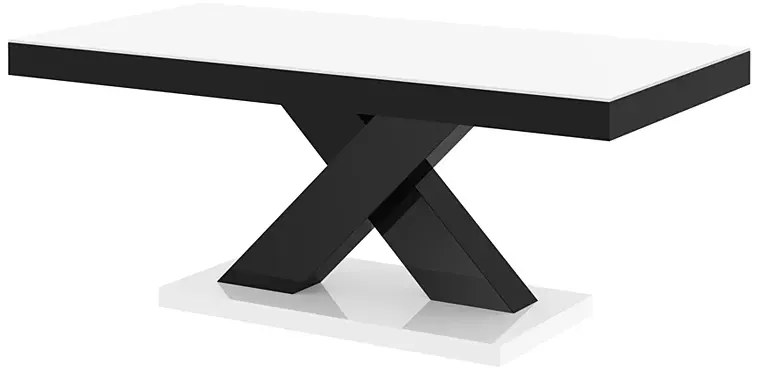 Praktyczna ława czarno - biały połysk - Starki 3X