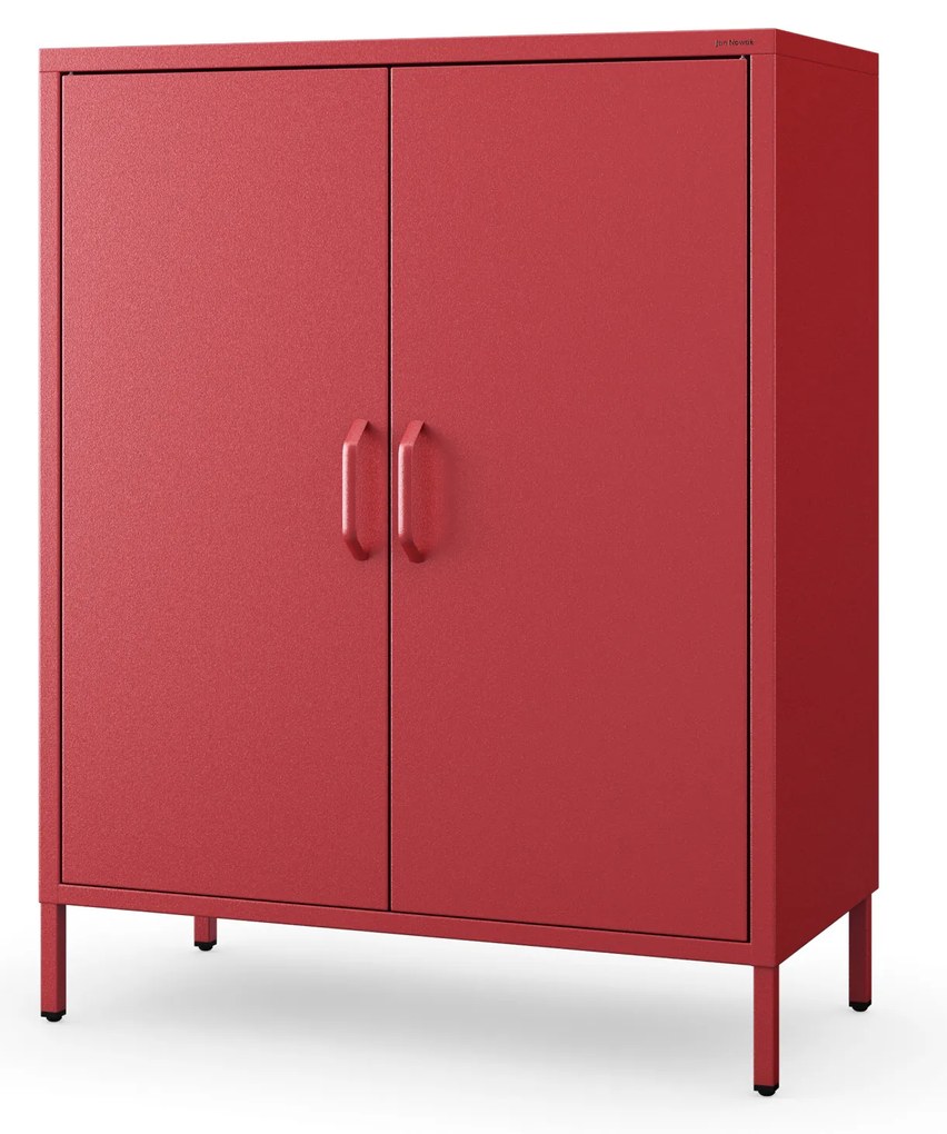 Szafka z półkami VITO, 800 x 1015 x 400 mm, Modern: czerwona