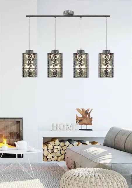 Nowoczesna lampa wisząca na listwie - 4X V064 R4-D51