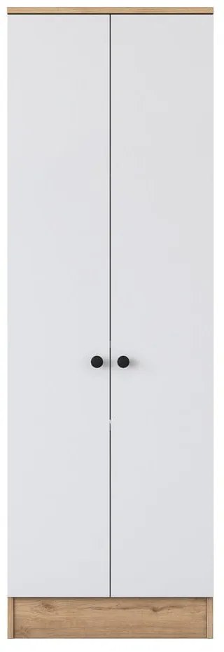 Biała szafa w dekorze orzecha 60x183 cm Theresa – Kalune Design
