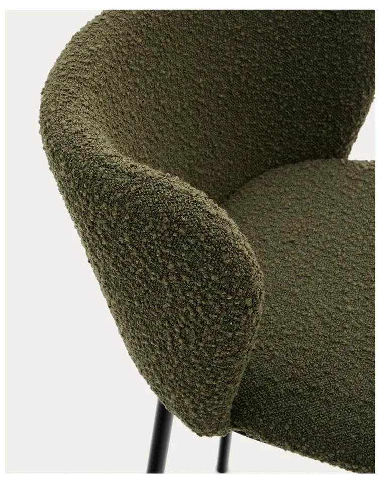 Zielony hoker (wysokość siedziska 65 cm) Ciselia – Kave Home