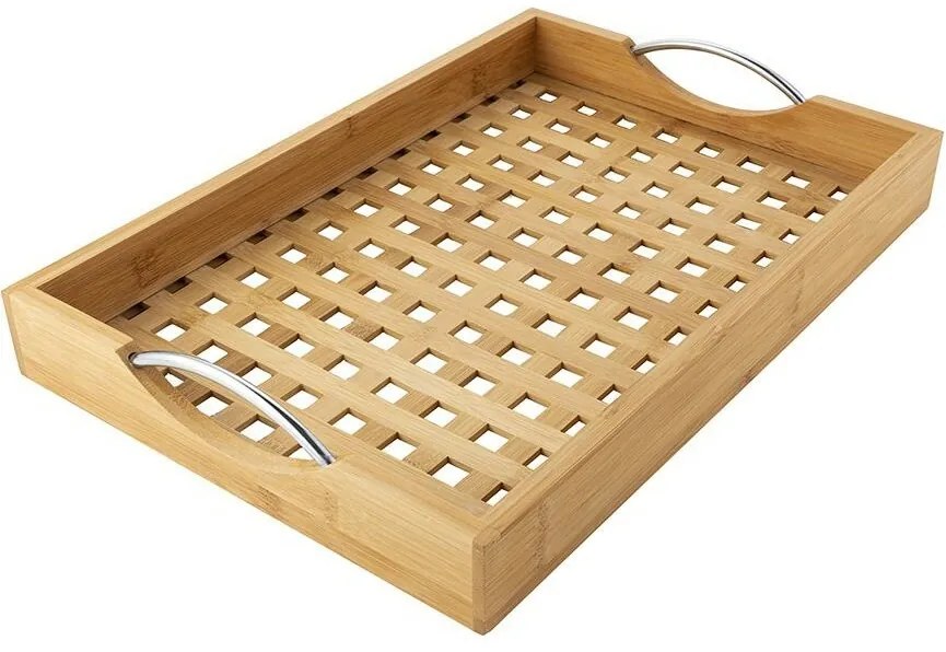 Florina Drewniana taca Bambou 43 × 29 × 5 cm