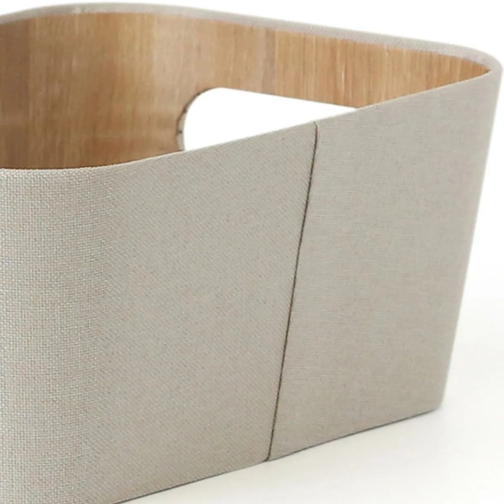 Kitchisimo Zestaw 2 koszyków do przechowywania 26 × 18 × 11 cm, kremowy, S