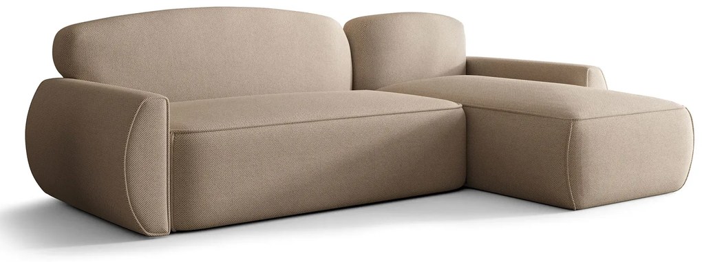 Ciemnobeżowy narożnik rozkładany z pojemnikiem D2-B08