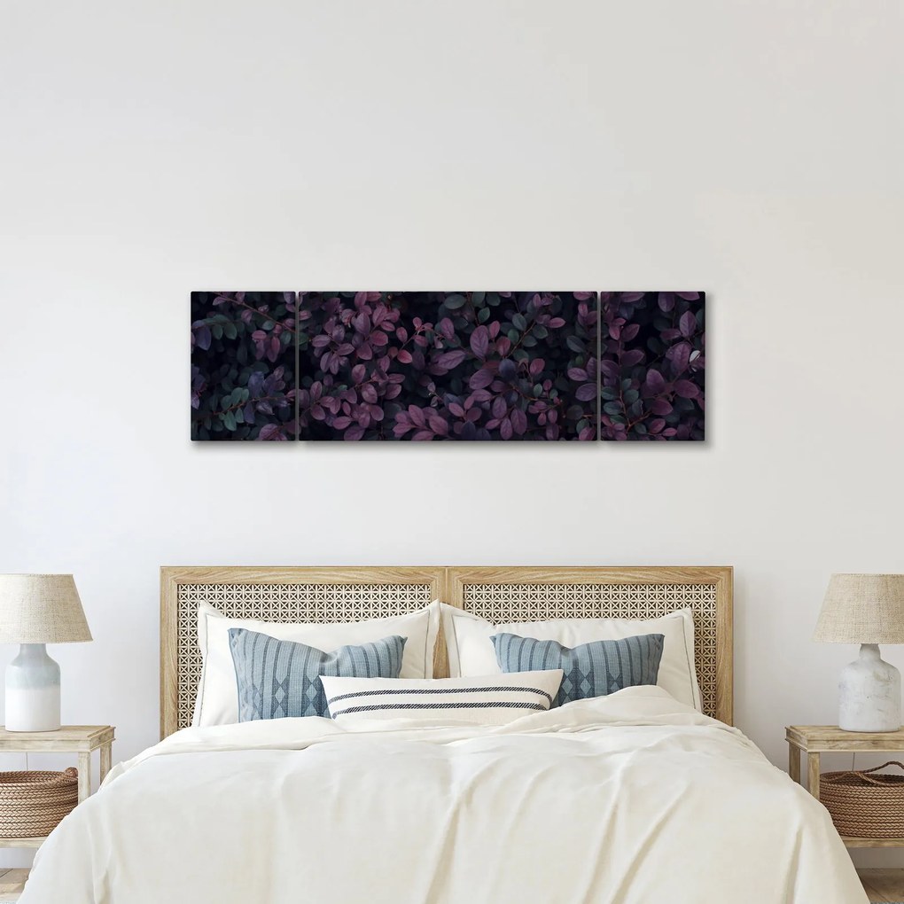 Obraz ciemnoczerwonych liści (170x50 cm)